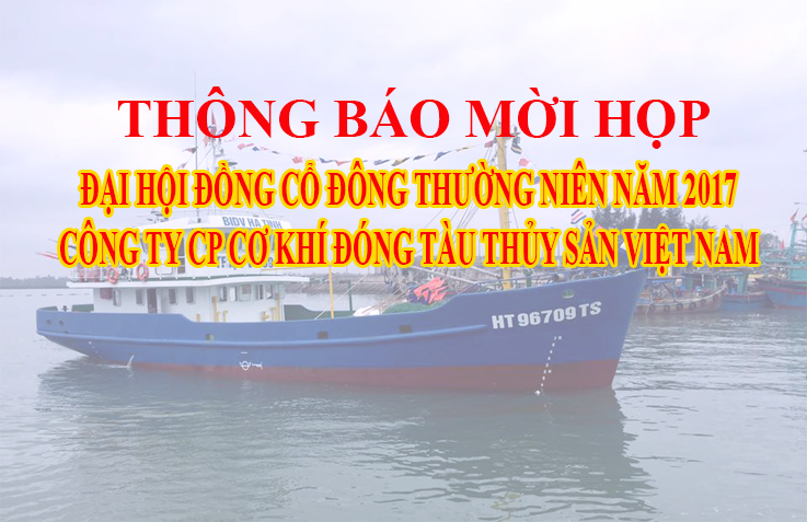 Thông báo mời họp và tài liệu  ĐHĐCĐ thường niên năm 2017